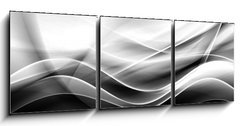 Obraz   creative abstraction black and white wave background, 150 x 50 cm