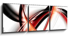 Obraz 3D třídílný - 150 x 50 cm F_BM88798789 - abstract waves background - abstraktní vlny pozadí