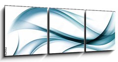Obraz 3D tdln - 150 x 50 cm F_BM89362452 - abstract blue awesome waves background