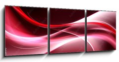 Obraz 3D třídílný - 150 x 50 cm F_BM90112890 - Abstract Red Background Design - Abstraktní červené pozadí Design
