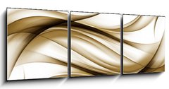 Obraz 3D třídílný - 150 x 50 cm F_BM90307761 - Brown Abstract Design - Hnědý abstraktní design
