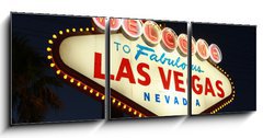 Obraz 3D tdln - 150 x 50 cm F_BM9049386 - Welcome To Las Vegas neon sign at night - Vtejte v Las Vegas neonov npis v noci