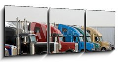 Obraz 3D tdln - 150 x 50 cm F_BM90724354 - Semi Trucks