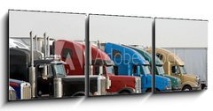 Obraz 3D tdln - 150 x 50 cm F_BM90724354 - Semi Trucks - Polopvsy