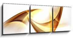 Obraz 3D tdln - 150 x 50 cm F_BM90923016 - Fractal Gold Abstract Design