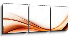 Obraz 3D třídílný - 150 x 50 cm F_BM91620659 - elegant abstract orange wave - elegantní abstraktní oranžová vlna