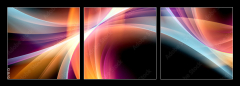 Obraz 3D třídílný - 150 x 50 cm F_BM93057815 - Abstract Colorful Wave Design Background