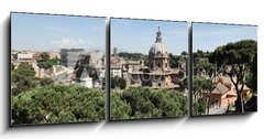 Obraz 3D tdln - 150 x 50 cm F_BM96153343 - The part of old town and Roman ruins in Rome
