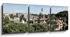 Obraz   The part of old town and Roman ruins in Rome, 150 x 50 cm