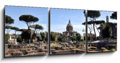 Obraz 3D tdln - 150 x 50 cm F_BM96158880 - The part of old town and Roman ruins in Rome