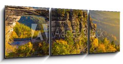 Obraz 3D tdln - 150 x 50 cm F_BM96940052 - Pravcicka Gate in autumn colors, Bohemian Saxon Switzerland, Czech Republic - Pravick brna v podzimnch barvch, esk sask vcarsko, esk republika