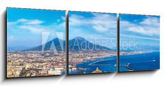 Obraz   Napoli and mount Vesuvius in Italy, 150 x 50 cm