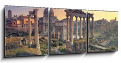 Obraz 3D třídílný - 150 x 50 cm F_BM98167076 - Roman Forum. Image of Roman Forum in Rome, Italy during sunrise. - Roman Forum. Obrázek Roman Forum v Římě, Itálie při východu slunce.