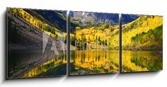 Obraz 3D třídílný - 150 x 50 cm F_BM9861027 - maroon bells 3 - kaštanové zvony 3