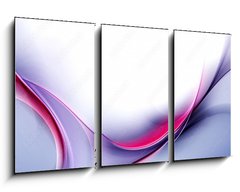 Obraz 3D tdln - 90 x 50 cm F_BS100035774 - Awesome Abstract Blue Purple Wave Design