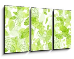 Obraz 3D tdln - 90 x 50 cm F_BS100698085 - seamless background with green leaves