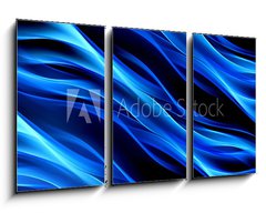Obraz 3D tdln - 90 x 50 cm F_BS100723342 - Art Abstract Blue Glow Wave Design Background