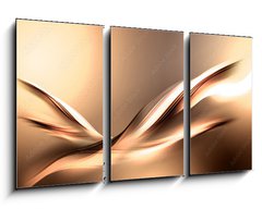 Obraz 3D tdln - 90 x 50 cm F_BS101221018 - Abstract beautiful motion gold fractal like a bird background.Modern bright digital illustration.