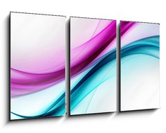 Obraz 3D tdln - 90 x 50 cm F_BS103023658 - Abstract Blue Purple Wave Background Design
