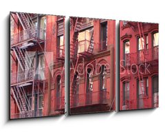 Obraz 3D tdln - 90 x 50 cm F_BS103342306 - New York City / Fire escape