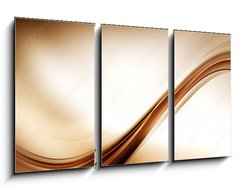 Obraz 3D tdln - 90 x 50 cm F_BS103641583 - Brown Waves Composition