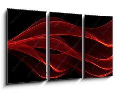 Obraz 3D tdln - 90 x 50 cm F_BS103835138 - red glow energy wave. lighting effect abstract background with c