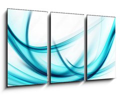 Obraz 3D tdln - 90 x 50 cm F_BS104192580 - Abstract Blue Wave Background Design