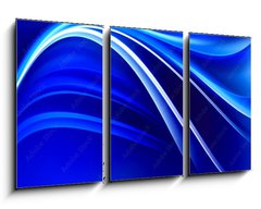Obraz 3D tdln - 90 x 50 cm F_BS104302255 - Blue Shines Neon Waves Design Background