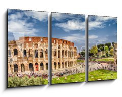 Obraz 3D tdln - 90 x 50 cm F_BS107807294 - Panoramic view of the Colosseum and Arch of Constantine, Rome