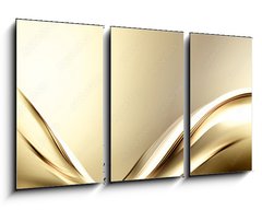 Obraz 3D tdln - 90 x 50 cm F_BS109609788 - Fractal Abstract Gold Wave Design Background