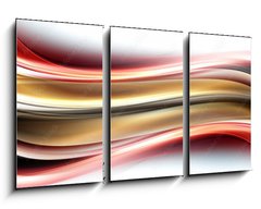 Obraz 3D tdln - 90 x 50 cm F_BS109610245 - Modern Shiny Abstract Wave Design