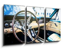 Obraz 3D tdln - 90 x 50 cm F_BS113885673 - Inside view of classic american car.
