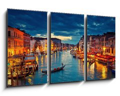 Obraz 3D tdln - 90 x 50 cm F_BS122210404 - View on Grand Canal from Rialto bridge at dusk, Venice, Italy
