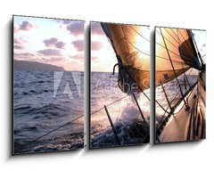 Obraz 3D tdln - 90 x 50 cm F_BS122844 - sailing to the sunrise - plachtn na vchod slunce