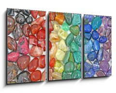 Obraz 3D tdln - 90 x 50 cm F_BS12481854 - Crystal tumbled chakra stones