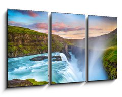 Obraz 3D tdln - 90 x 50 cm F_BS126702165 - Gulfoss Falls, Iceland
