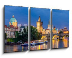 Obraz   River Vltava at Dusk Prague Czech Republic, 90 x 50 cm
