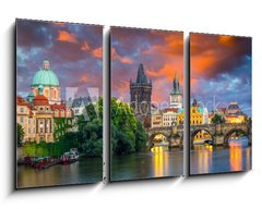 Obraz   River Vltava at Dusk Prague Czech Republic, 90 x 50 cm