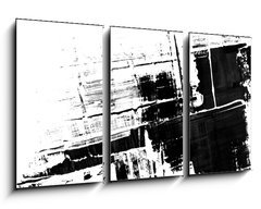 Obraz   An abstract paint splatter frame in black and white, 90 x 50 cm