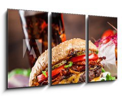Obraz   Close up of home made burgers, 90 x 50 cm