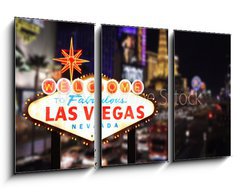 Obraz 3D tdln - 90 x 50 cm F_BS13126695 - Welcome to Las Vegas Nevada