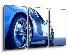 Obraz   Modern sport car (3d render), 90 x 50 cm