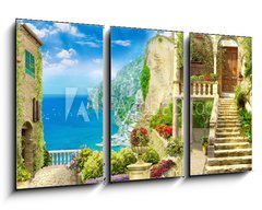 Obraz   Digital fresco. Italy street, 90 x 50 cm