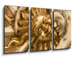 Obraz 3D tdln - 90 x 50 cm F_BS14368544 - day and night - sun and moon - mask from venice