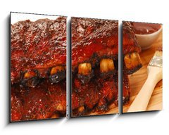 Obraz 3D tdln - 90 x 50 cm F_BS14506041 - Slabs of BBQ Spare ribs