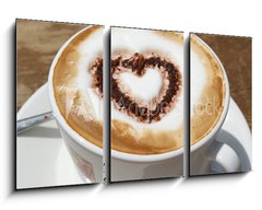 Obraz 3D tdln - 90 x 50 cm F_BS15458903 - Kaffee mit Herz - Kva se srdcem