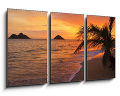 Obraz 3D tdln - 90 x 50 cm F_BS15507041 - Pacific sunrise at Lanikai beach in Hawaii