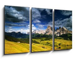 Obraz 3D tdln - 90 x 50 cm F_BS16152264 - Montagna, Dolomiti, Alpe di Siusi, Italia