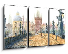 Obraz 3D tdln - 90 x 50 cm F_BS167381357 - Charles Bridge (Prague, Czech Republic)