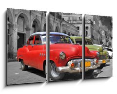 Obraz 3D tdln - 90 x 50 cm F_BS17211869 - Colorful Havana cars panorama